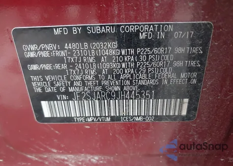 2018 Subaru Forester 2.5I Limited z USA, uszkodzony, nr VIN JF2SJARC9JH445351